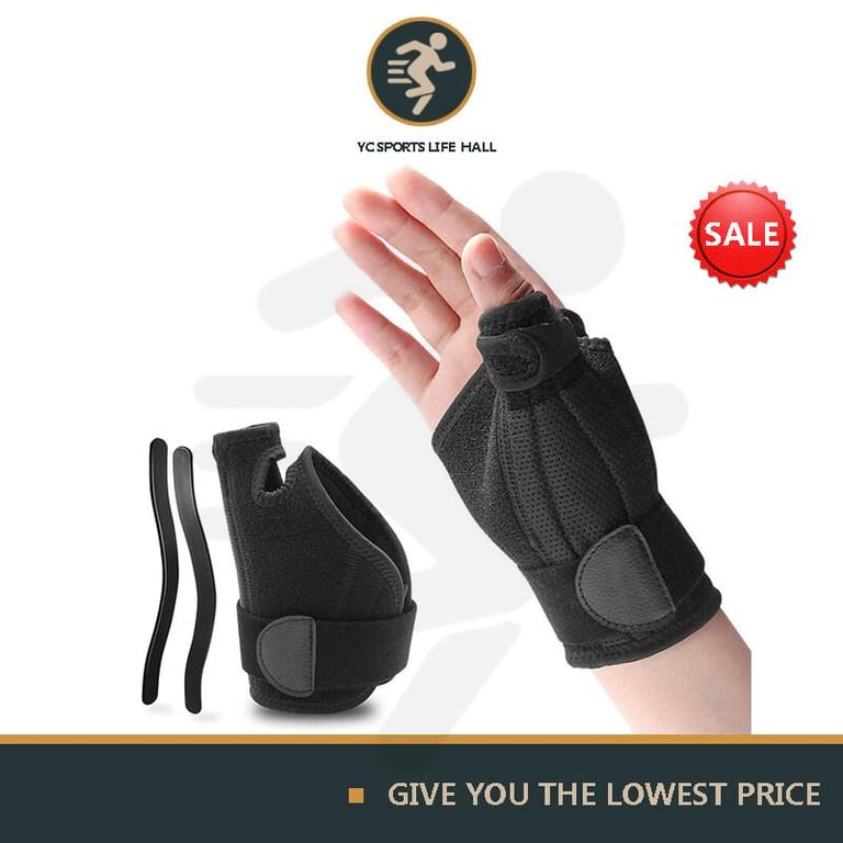 1Pcs Wrist guard thumb guard palm for arthritis Wrist sprains tendonitis Double splint support Wrist Brace Support Sprain Forearm Splint Band Strap Wristband Wrist Support Weight Lifting Gym Training Wraps