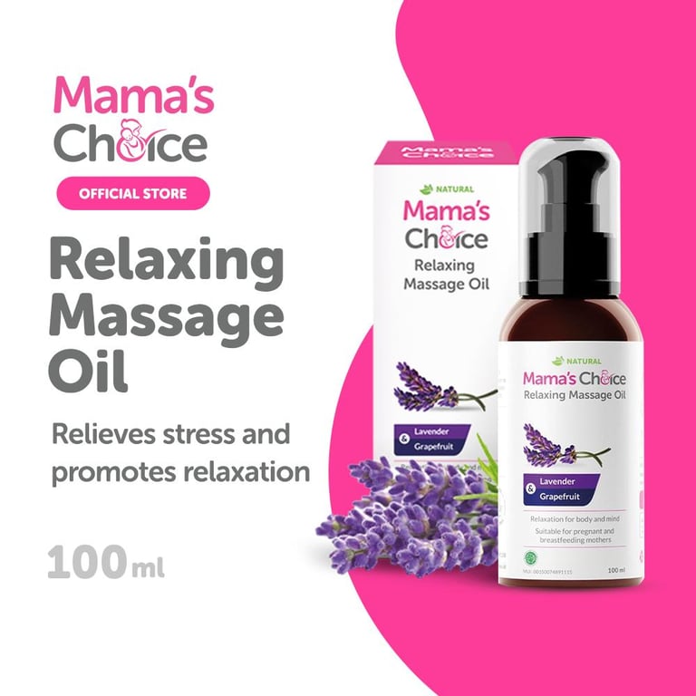 Mama's Choice Relaxing Massage Oil (Safe, halal, natural maternity care products for pregnant and breastfeeding mothers)