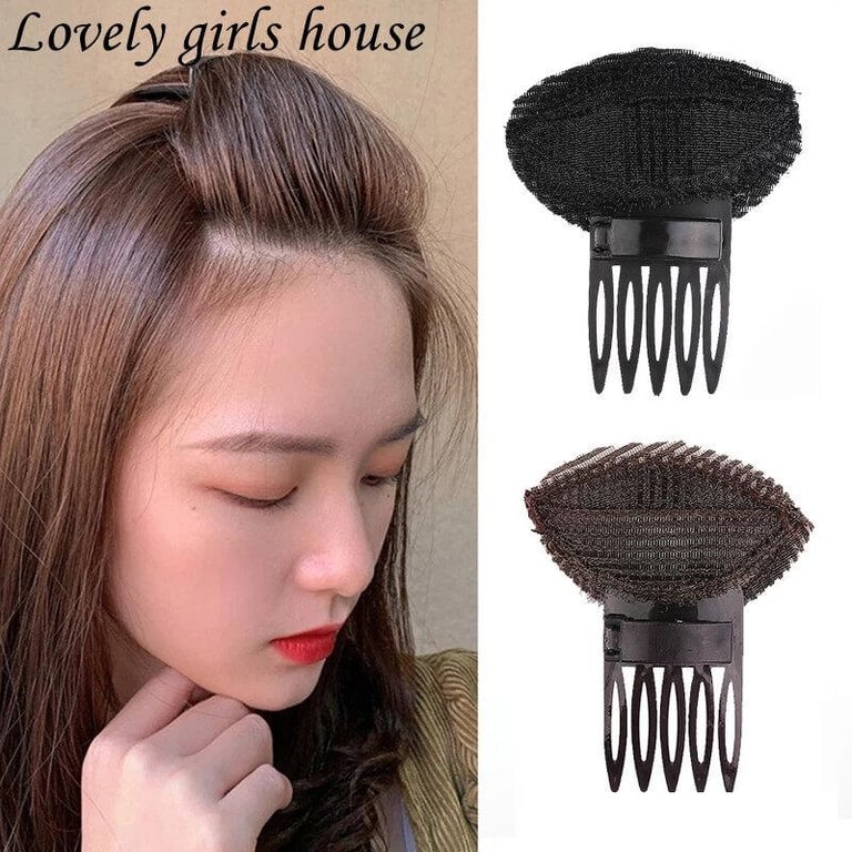 【♡Lovely girls house♡】Puff Hair Head Cushion Invisible Fluffy Hair Pad Sponge Clip Bun Bump It Up Volume Hair Clip for Women Girls