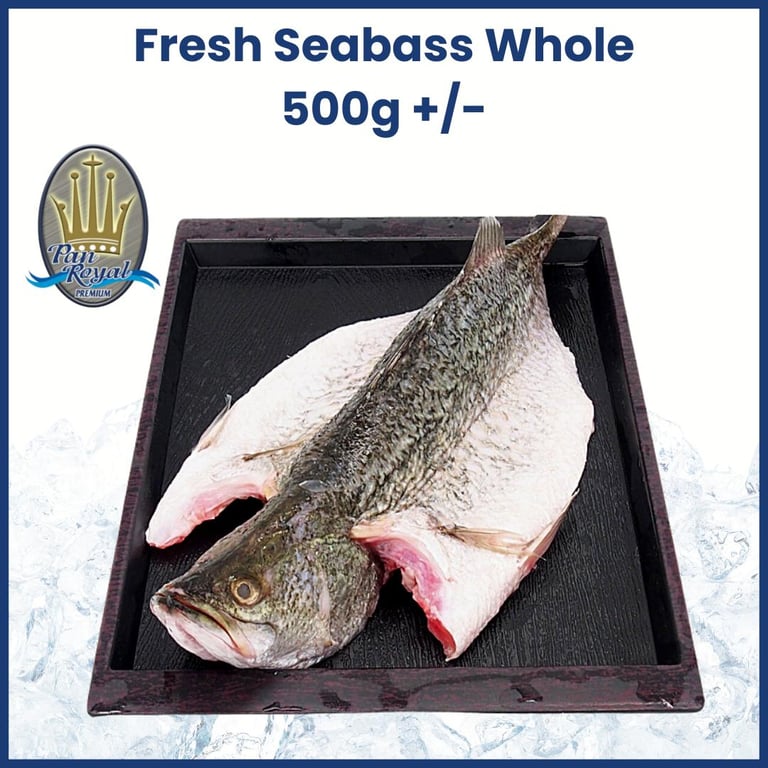 [PAN ROYAL] Fresh Seabass Whole (500g +/-) BUTTERFLY CUT - 新鲜金目卢