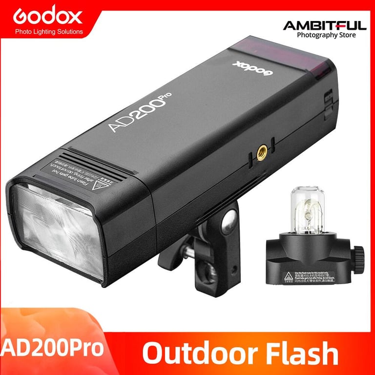 Godox AD200Pro Outdoor Flash Light 200Ws TTL 2.4G 1/8000 HSS 0.01-1.8s Recycling with 2900mAh Batt.ery
