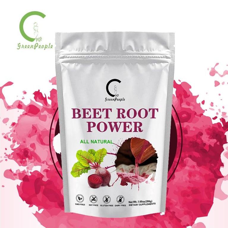 GPGP Greenpeople 100% Pure Organic Beet Root Powder Rich In Antioxidants Blood Pressure Support Natural Nitric Oxide Supplements Improve Stamina Enhance Ability