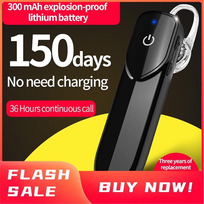 【Ready Stock】VITOG V19 TWS Single Ear Bluetooth Earphone with Mic, HIFI Stereo Long Standby Business Handsfree HD Call Bluetooth Headset For Samsung Xiaomi Huawei iphone Oppo ViVo Mobile Phone/Laptop/Tablets,Wireless Headset for Driving/Meeting