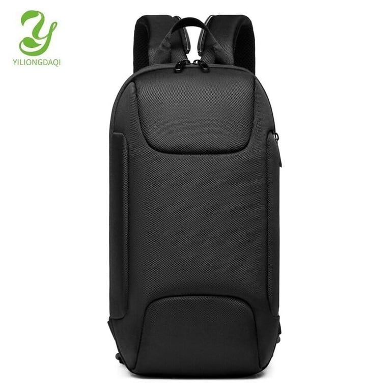 OZUKO New Anti-theft TSA Lock Chest Bag Multi-function Travel Sling Shoulder Bag USB Charging Waterproof Crossbody Bag