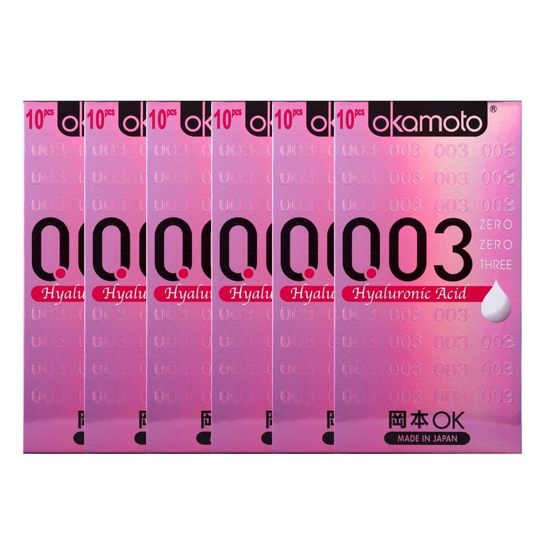 [Bundle of 6] Okamoto 003 0.03 Hyaluronic Acid Condoms Pack of 10s