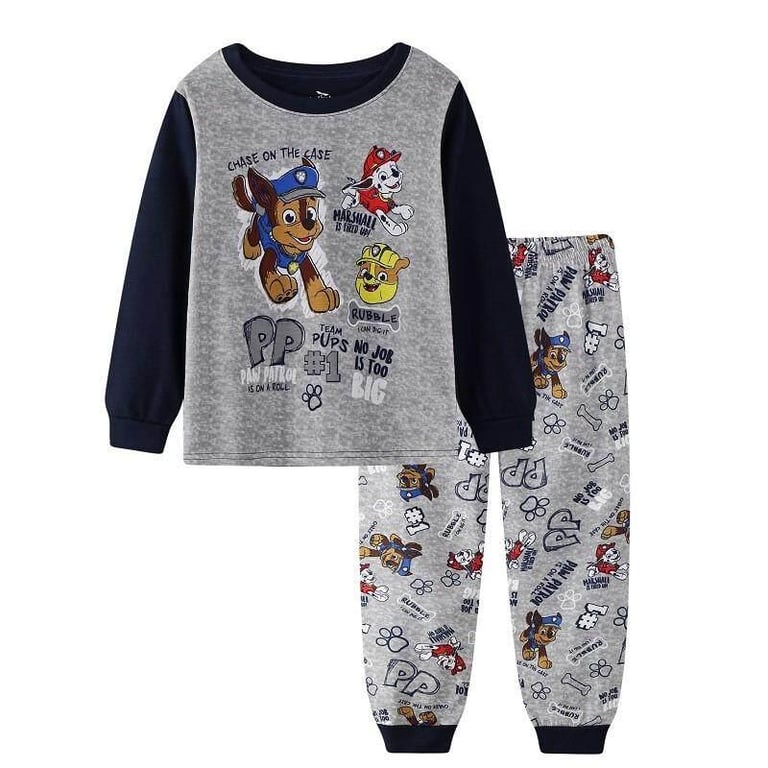 Cartoon Paw Patrol Pajamas Toddler Boys Kids Grey Pyjamas Cotton Clothes