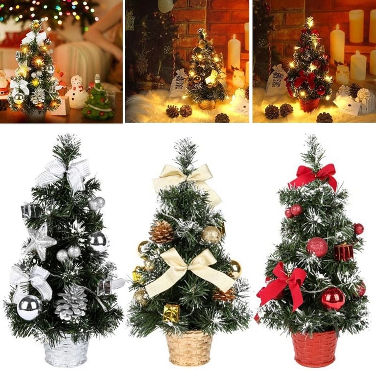 40cm Table LED Christmas Tree Nightlight Decoration Light Pine Tree Mini Xmas Tree Christmas Decoration New Year Gift