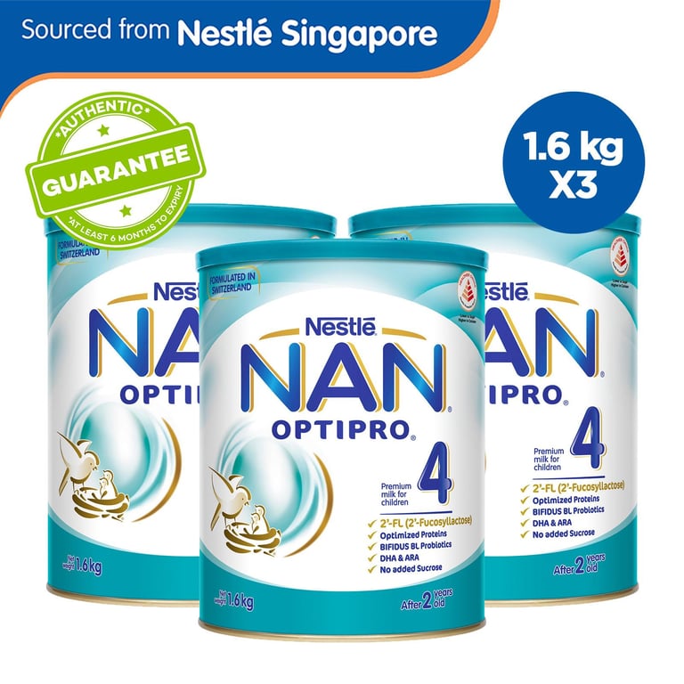 Nestle NAN OPTIPRO 4 Growing Up Milk 1.6kg x 3