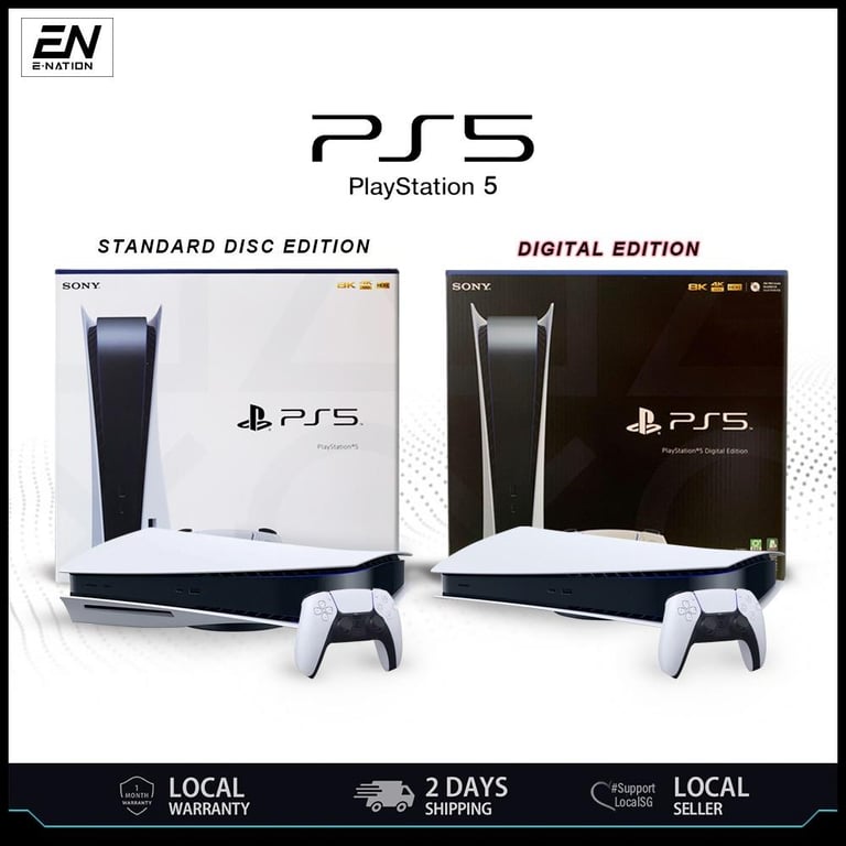 Brand New Sony PS5 - PlayStation 5 Console- Disc | Digital Version | CFI-1218A Version | Ready Stock
