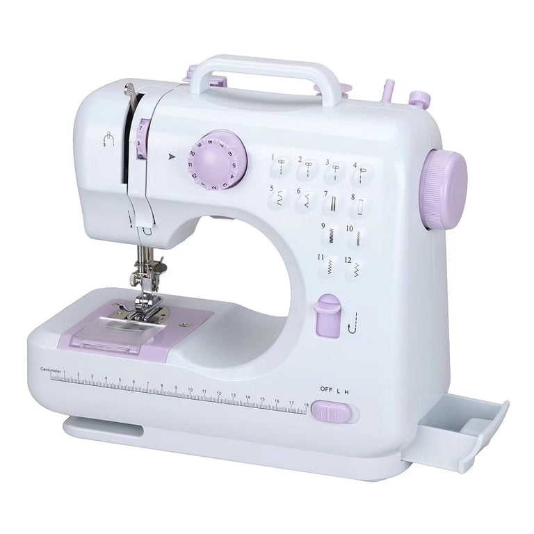 12 Stitches Mini Sewing Machine Portable Knitting Machine Multifunction Electric Replaceable Presser Foot Motor Sewing Machine