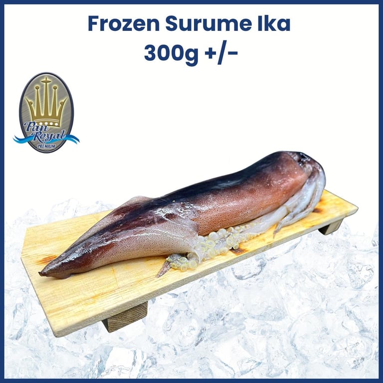 [PAN ROYAL] Frozen Surume Ika Japanese Flying Squid Seafood 鯣烏賊 (M Size) 300g +/-