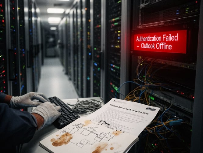 Microsoft’s October Windows Server patch knocks out on‑premises Exchange sign‑ins and mail flow