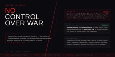 Sam Altman Admits OpenAI Has No Control Over Pentagon's AI Use