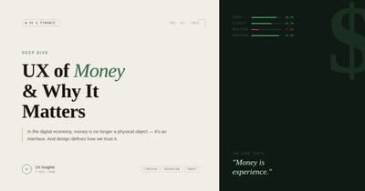 UX of Money: What Is Money and Why User Experience Shapes Its Future