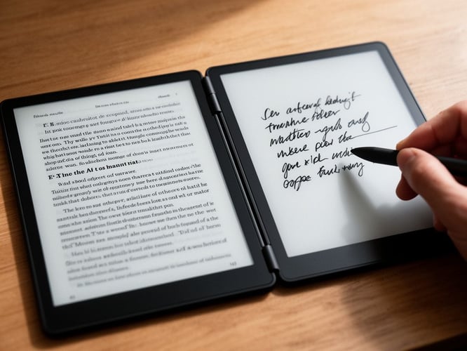 Inkleaf’s foldable dual‑screen E‑Ink notebook lets you read and write at the same time