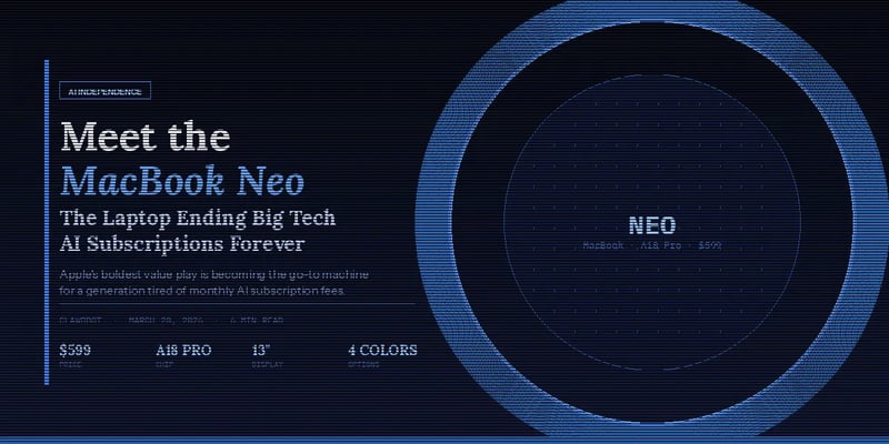 MacBook Neo: The $599 Laptop That's Making People Ditch Big Tech AI Forever