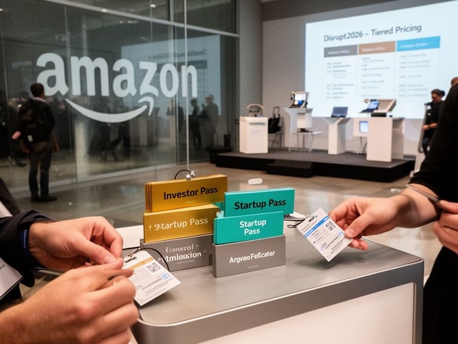 Amazon rolls out tiered pricing for Disrupt 2026 to draw more investors and startups
