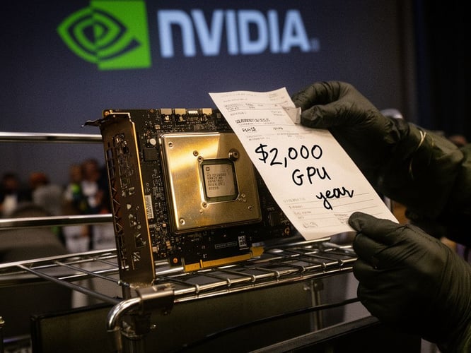 Nvidia to charge $2,000 annually for each GPU's AI software, CEO says at GTC Berlin
