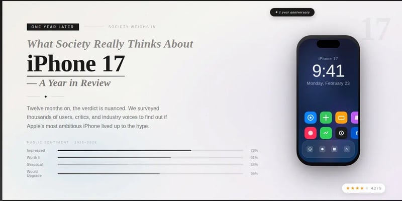 One Year Later: What Society Really Thinks About Apple’s iPhone 17