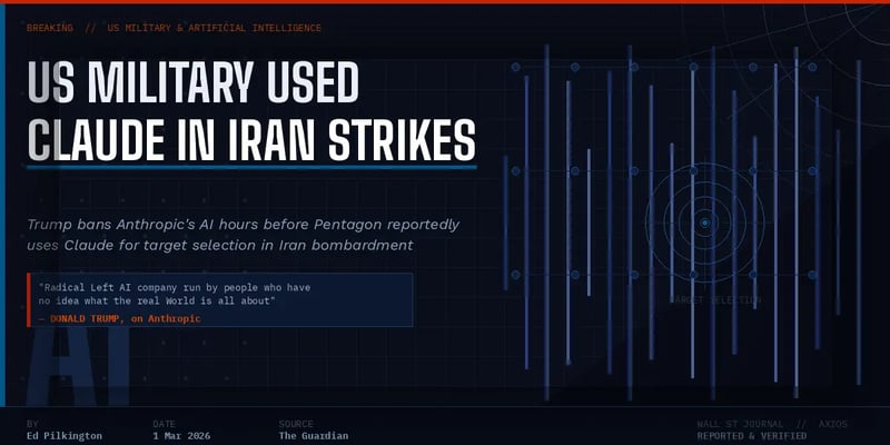 US Military Reportedly Used Claude in Iran Strikes Despite Trump's Ban