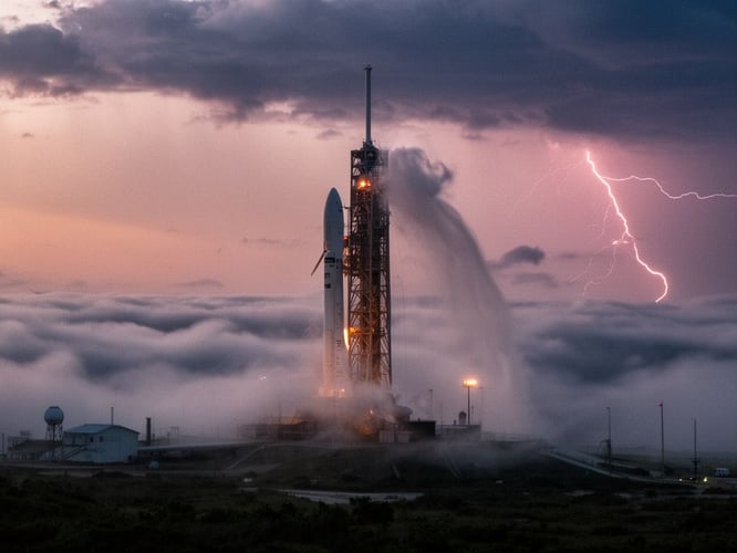 SpaceX delays Bandwagon‑5 rideshare launch because of adverse weather, aims for launch the next day