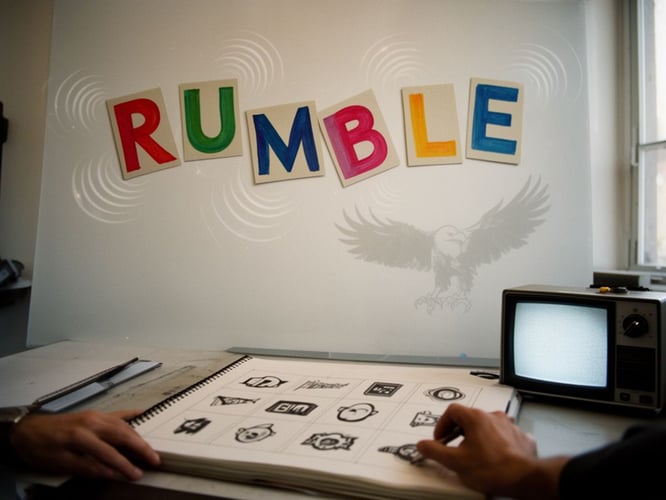 Every letter tells a story in Rumble’s new rebrand via Bear Meets Eagle on Fire