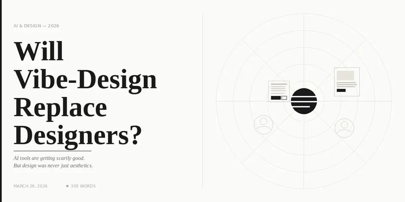 Will Vibe-Design Replace Designers?