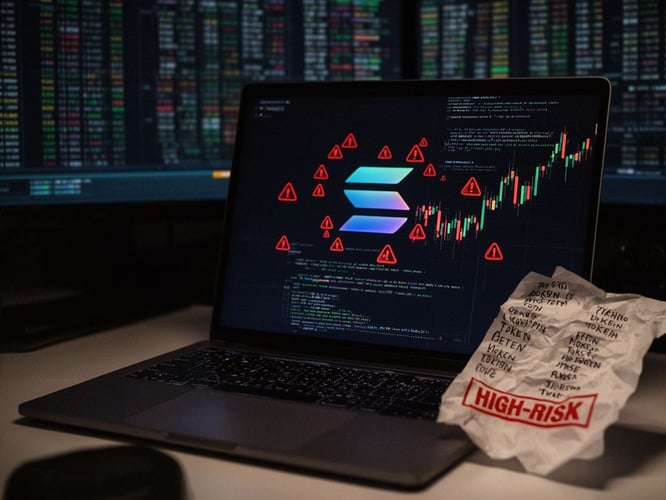 Half a dozen of 50 newly launched Solana tokens falter as risk ratings flag most as high‑risk