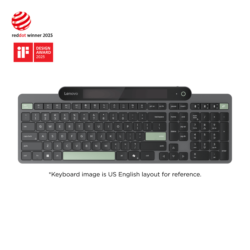 Lenovo Self-Charging Bluetooth Keyboard-Czech (ABB) 489 – fotografie 1 z 22