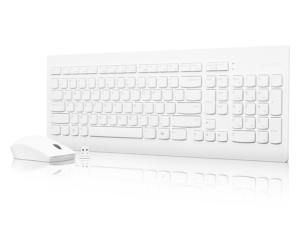 Lenovo 510 Wireless Keyboard and Mouse Combo (White) - Czech/Slovak – fotografie 1 z 4