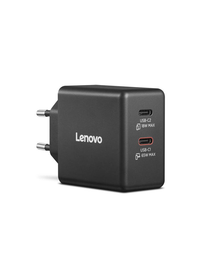 Lenovo Dual USB-C 65W GaN Charger – fotografie 1 z 13