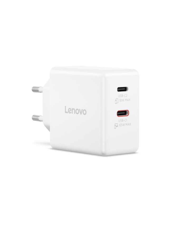 Lenovo Dual USB-C 65W GaN Charger – fotografie 1 z 13