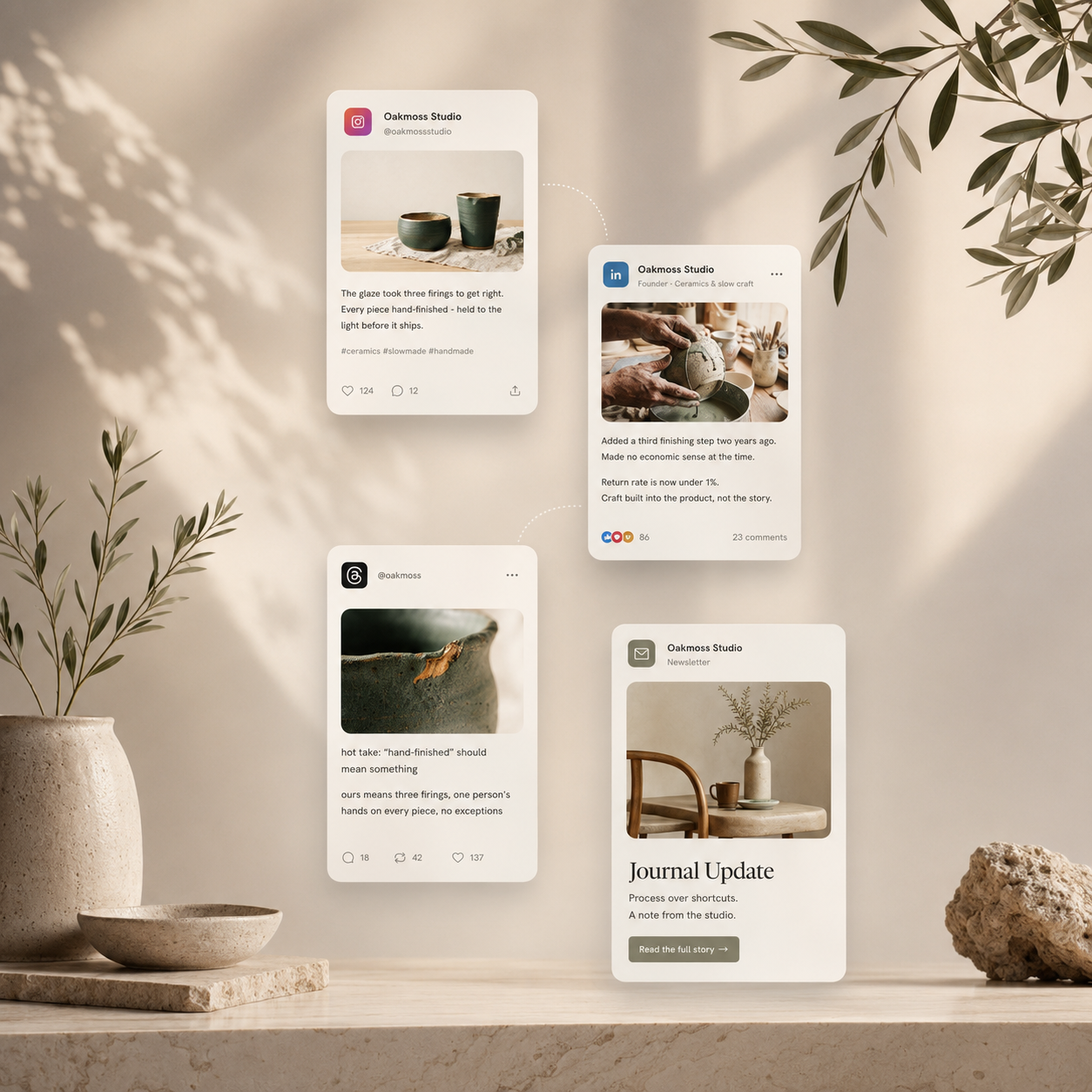 Chaviar - AI Social Media Content Generator from Any URL project by Oglofus digital craft studio