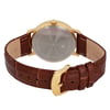 Back View Of Snap Back Case And Closed Leather Band Of M-Watch WRE.45211.LG Watch Pre Owned Condition