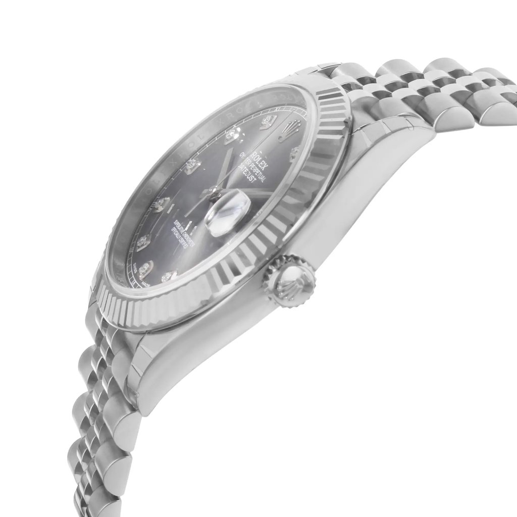 View Of Crown Facing Side Of Rolex 126334 Stainless Steel Watch Unworn Condition