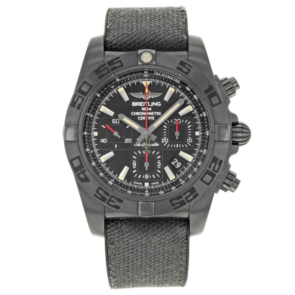 Front Full View Of Breitling MB0111C3/BE35-253S Stainless Steel Watch Pre Owned Condition {Product Condition}