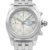 Up Close Front Facing Picture Of Breitling W1331012/A774-385A Stainless Steel Watch Display Model Condition