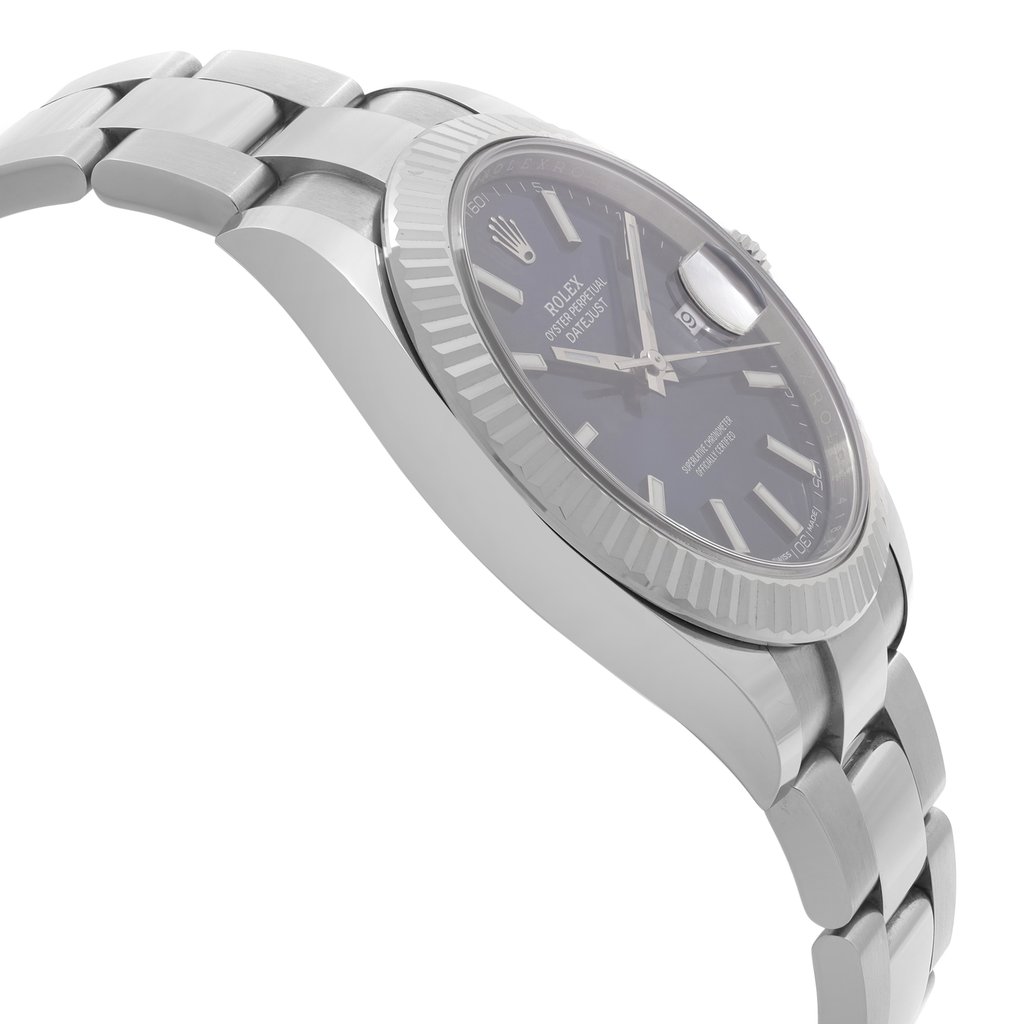 View Of Opposite Crown Facing Side Of Rolex 126334 Stainless Steel Watch Pre Owned Condition
