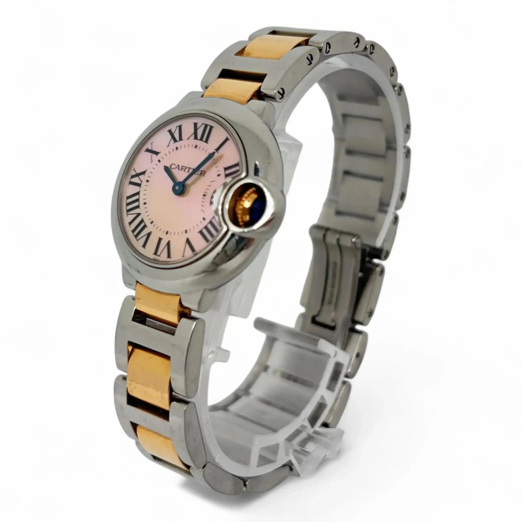 View Of Crown Facing Side Of Cartier 3009 Stainless Steel Watch Pre Owned Condition