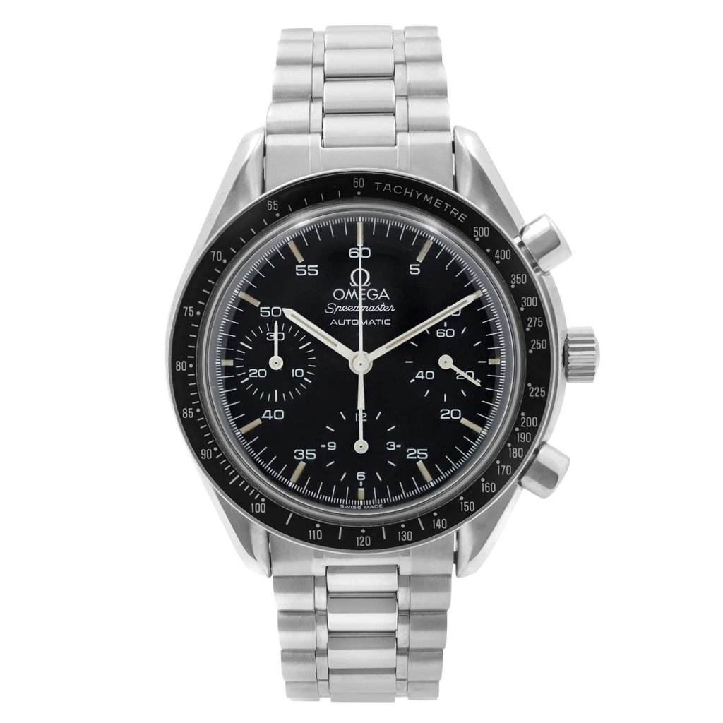 Front Full View Of OMEGA 3510.50.00  Stainless Steel Watch Pre Owned Condition {Product Condition}