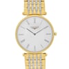 Up Close Front Facing Picture Of Longines L4.755.2.11.7 Stainless Steel Watch Pre Owned Condition