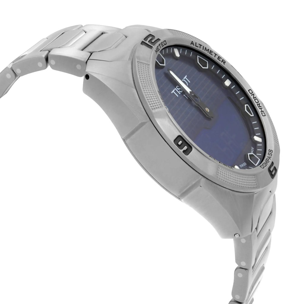 View Of Opposite Crown Facing Side Of Tissot T091.420.44.041.00 Titanium Watch Display Model Condition