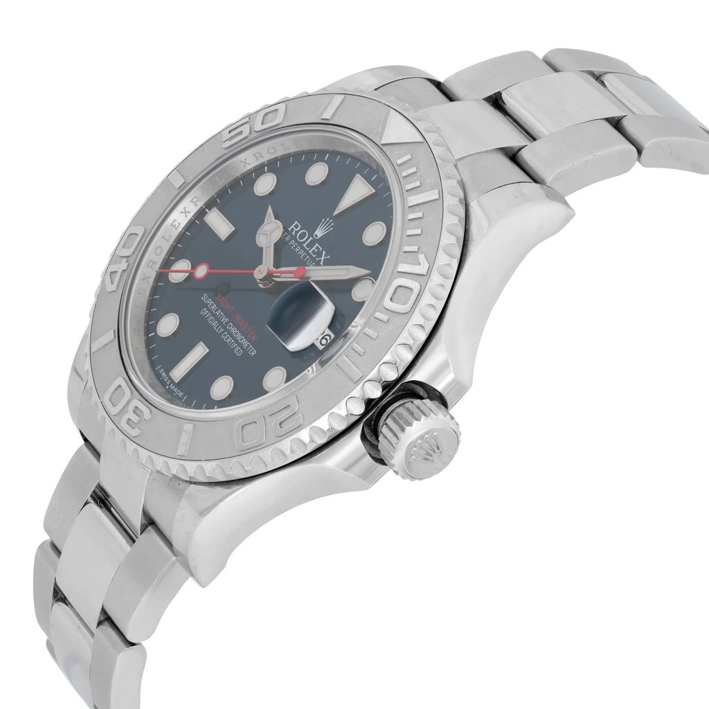 View Of Crown Facing Side Of Rolex 116622 Stainless Steel Watch Pre Owned Condition