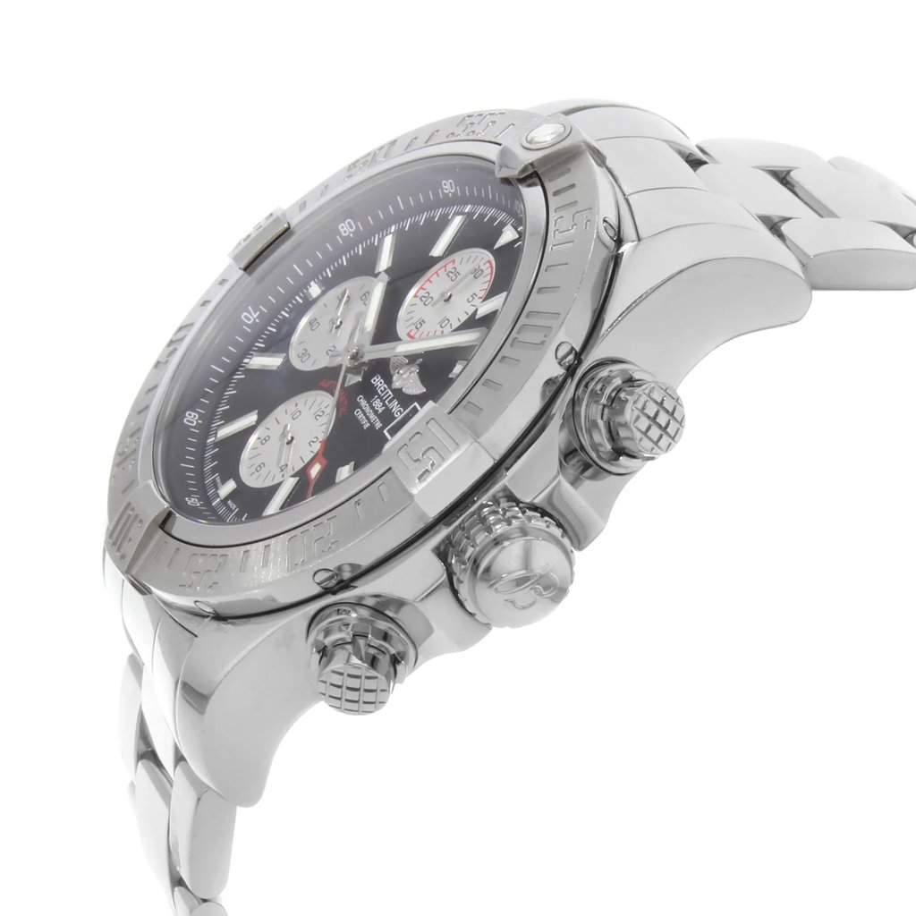 View Of Crown Facing Side Of Breitling A1337111/BC29-168A Stainless Steel Watch Pre Owned Condition