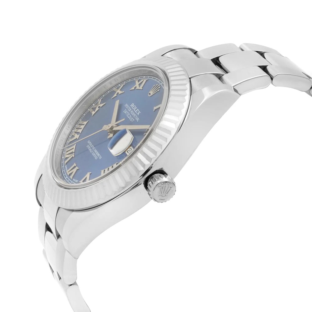 View Of Crown Facing Side Of Rolex 116334 Stainless Steel Watch Pre Owned Condition