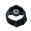 Back View Of Exhibition Back Case And Closed Leather Band Of Luminox XS.6501.BO Watch Pre Owned Condition