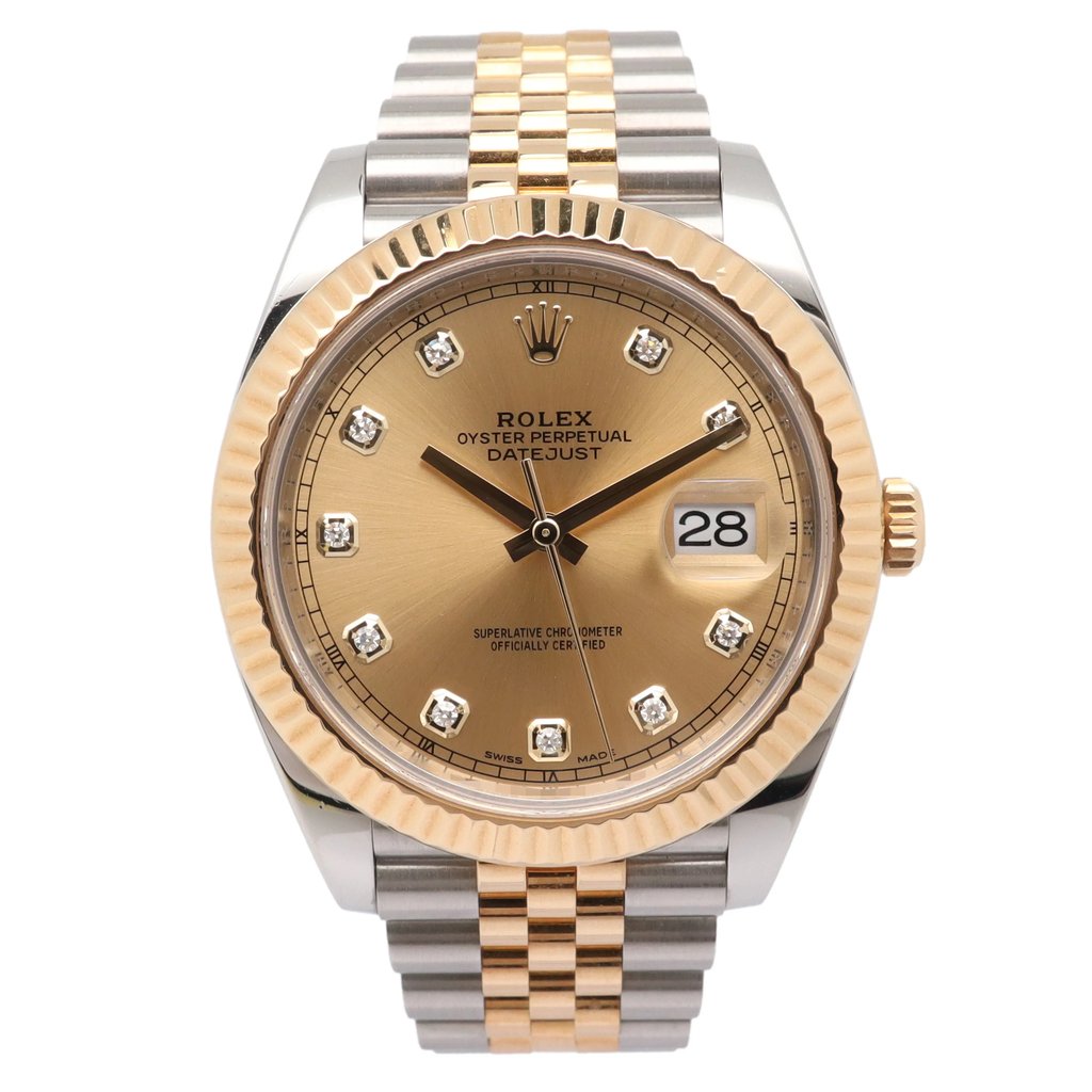 Front Full View Of Rolex 126333 Stainless Steel Watch Pre Owned Condition {Product Condition}