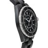 View Of Opposite Crown Facing Side Of Chanel H0685 Stainless & Ceramic Watch Pre Owned Condition