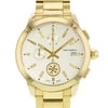 Up Close Front Facing Picture Of Tory Burch TB1250 Stainless Steel Watch Pre Owned Condition