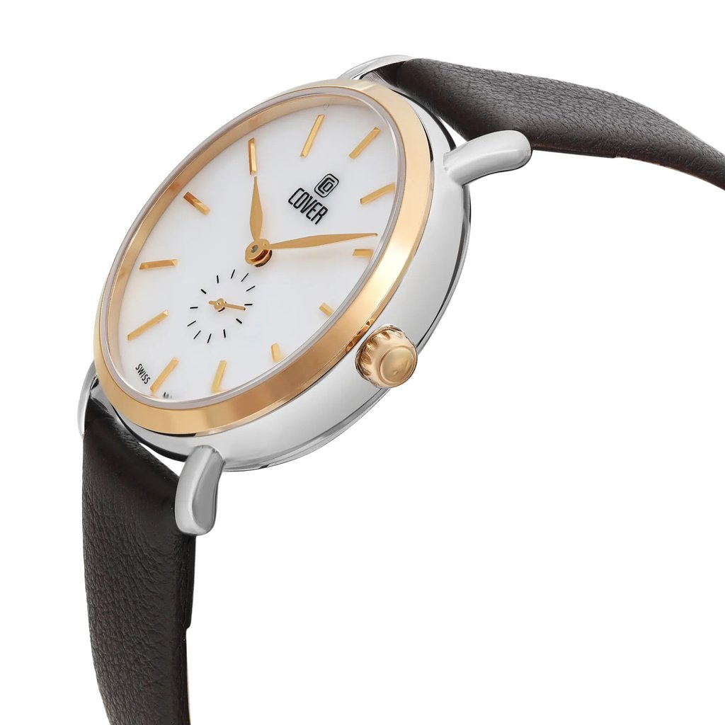 View Of Crown Facing Side Of COVER CO199.05 Stainless Steel Watch Display Model Condition